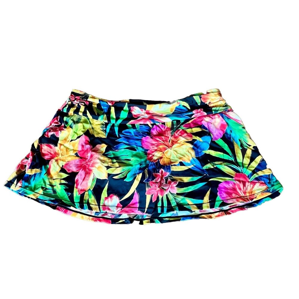 Islander Vintage Tropical Swim Skirt Bathing Suit Bottom Size 16 Womens  Multi